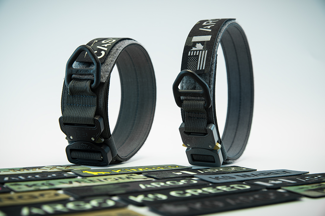 Custom K9 Name Patches Attached to Two K9 Sentry Collars