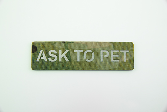 Ask To Pet K9 Patch - Size 2