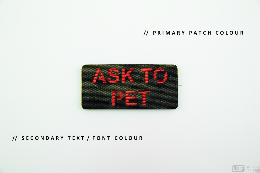 Ask To Pet K9 Patch Design Layout