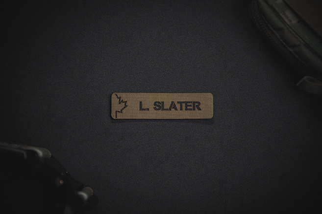 Name Tag Patch with Half Maple Leaf