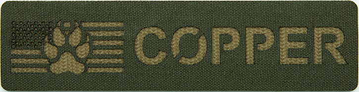 K9 Name Patch - USA Flag with K9 Paw Design