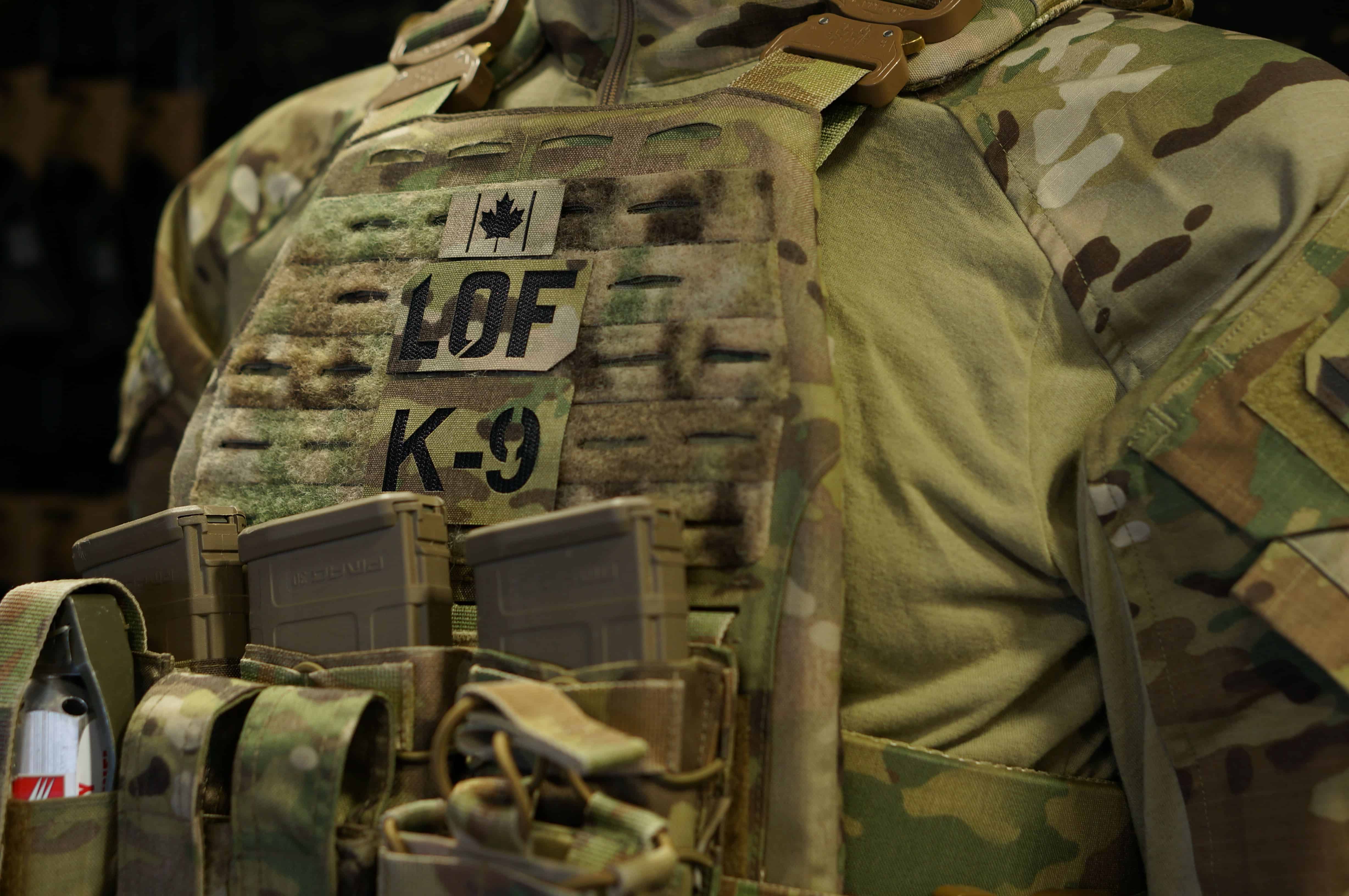 K9 Patch attached to a Multicam Plate Carrier