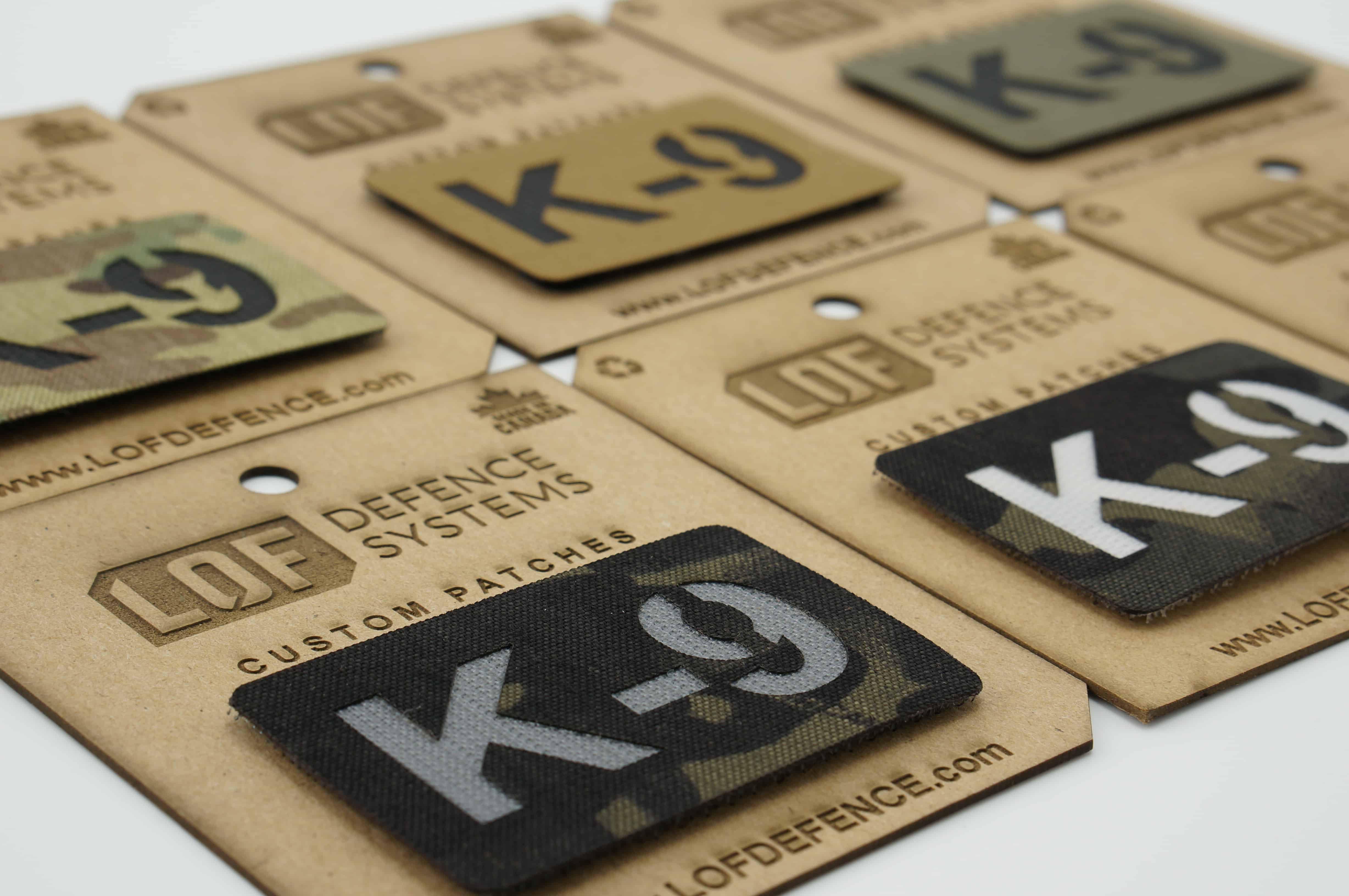 Multiple K9 Patches side by side