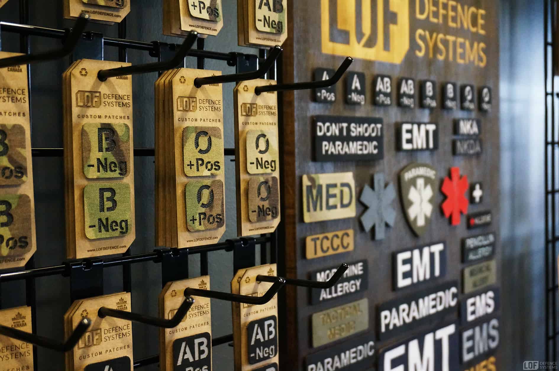 Blood Type Patch Inventory in LOF Showroom